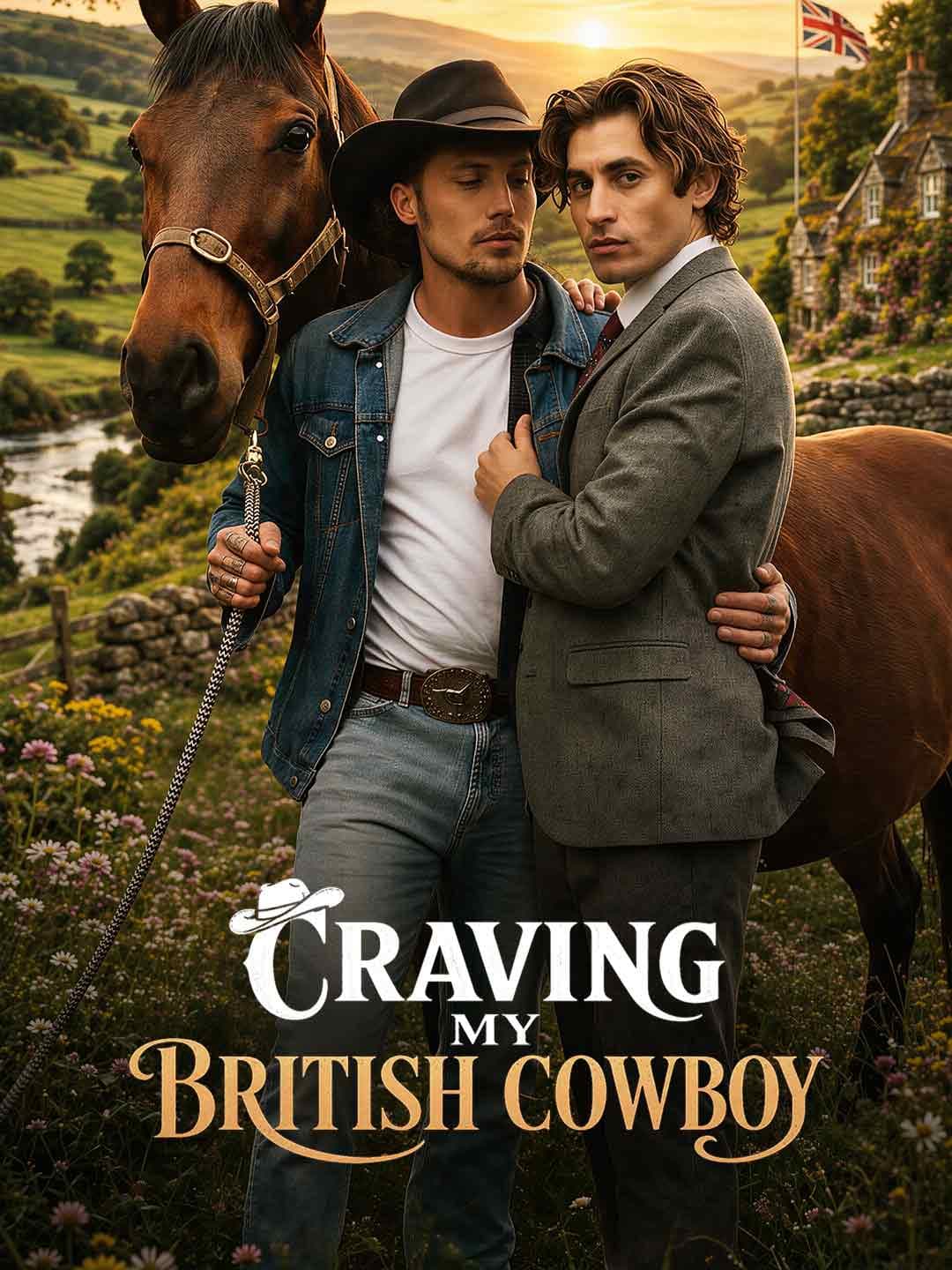 Official poster of Craving My British Cowboy, as shown on ReelShort