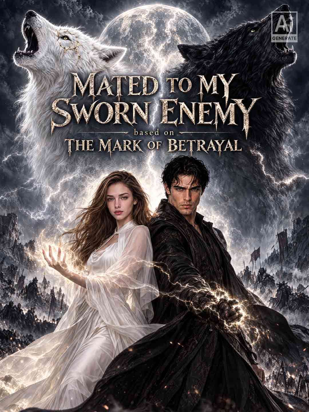 Official poster of Mated to My Sworn Enemy, as shown on ReelShort