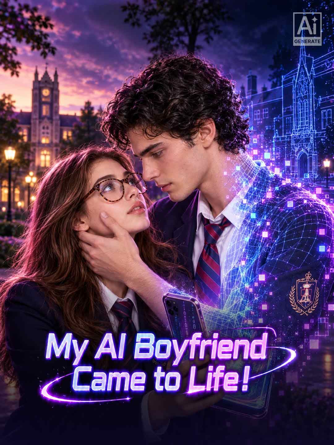 Official poster of My AI Boyfriend Came to Life!, as shown on ReelShort