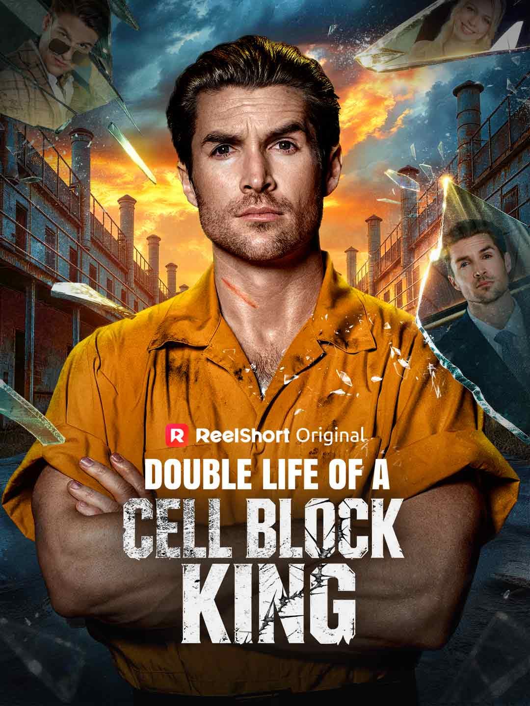 Official poster of Double Life of a Cell Block King, as shown on ReelShort