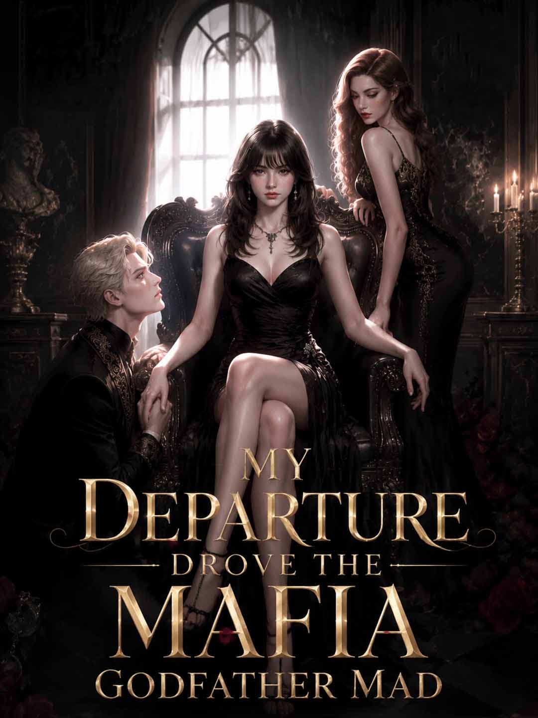 Official poster of My Departure Drove The Mafia Godfather Mad, as shown on ReelShort